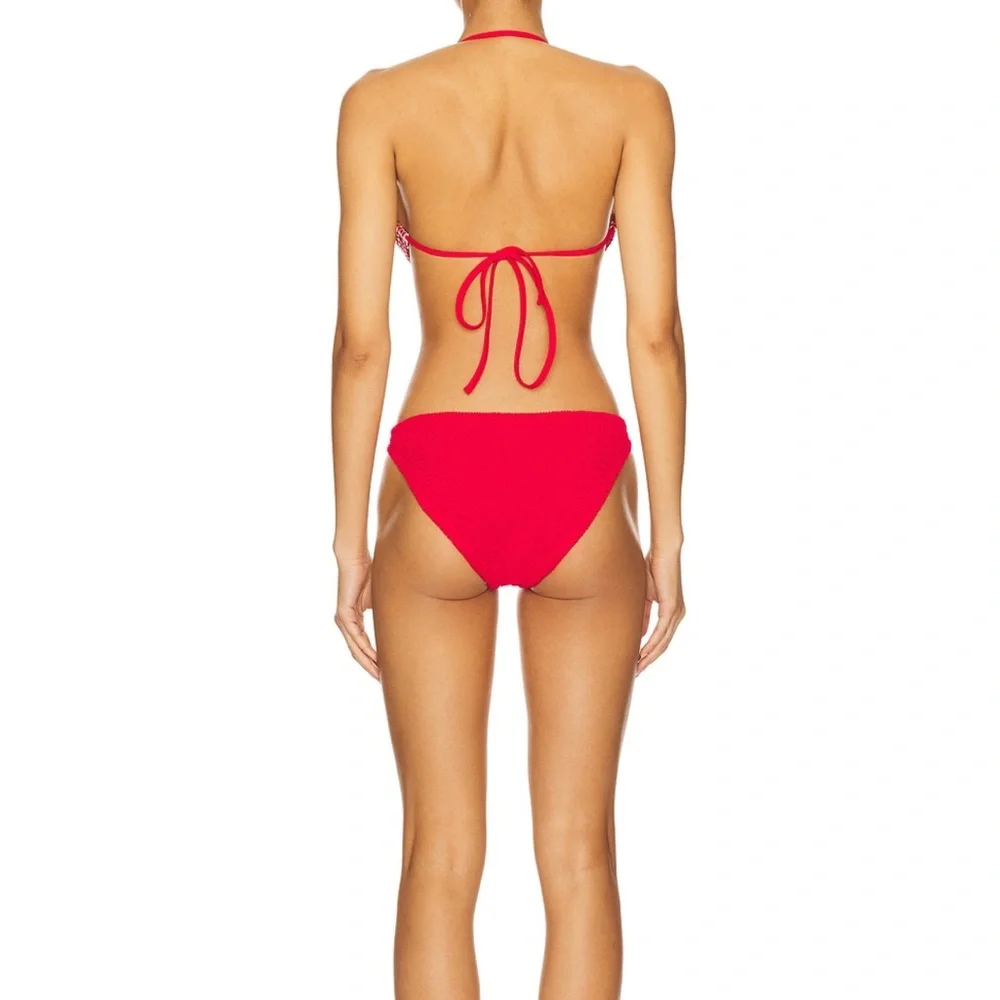New Hunza G Red Kacey Swimwear Set